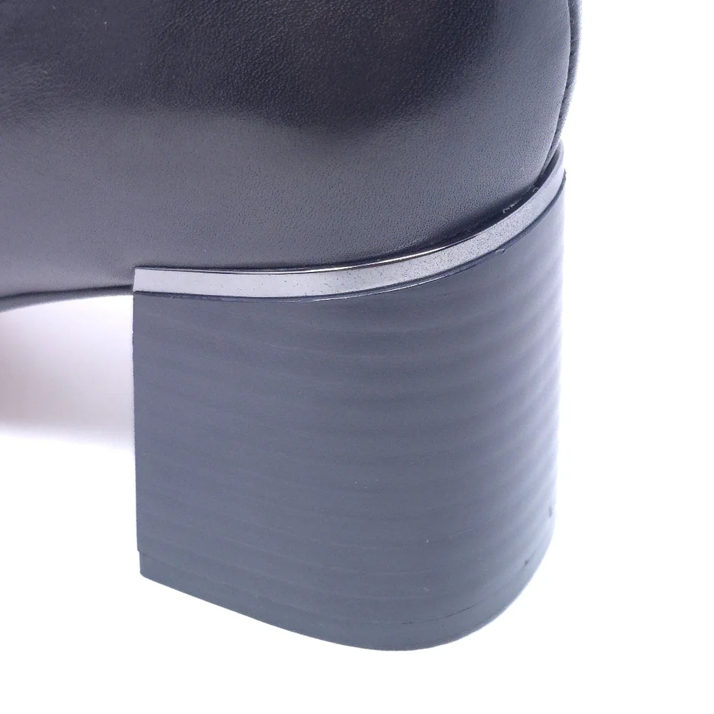 DKNY Ranya Zip Ankle Bootie Black Leather Size 7 Style K3303470 - Picture 7 of 10